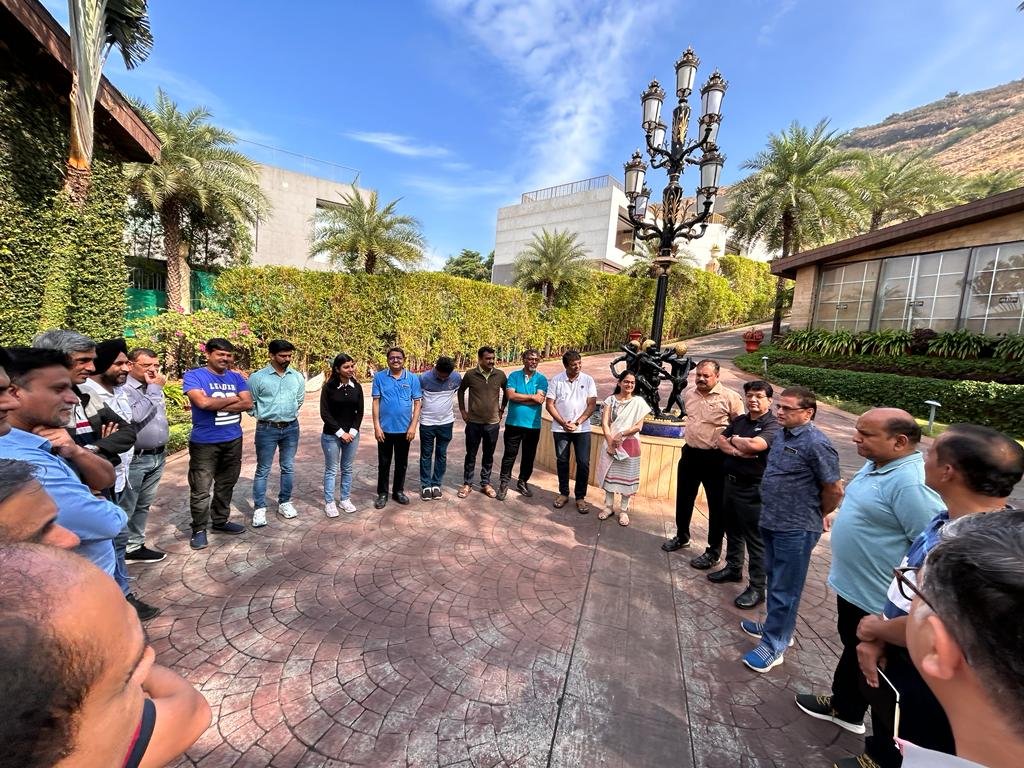 Leadership team aligned together at the close of the planning offsite