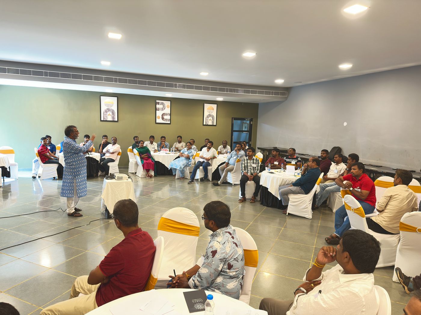 Pawankumar facilitating a leadership session