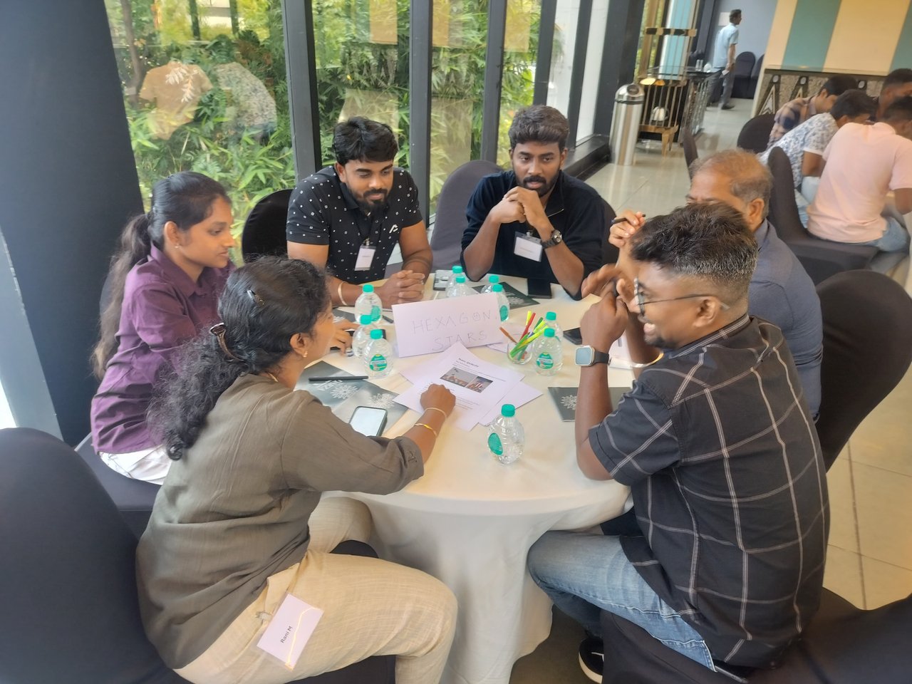 Team engaged in a culture diagnosis exercise