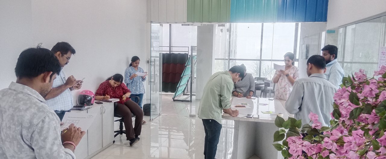 Cross-functional team working through a diagnosis session